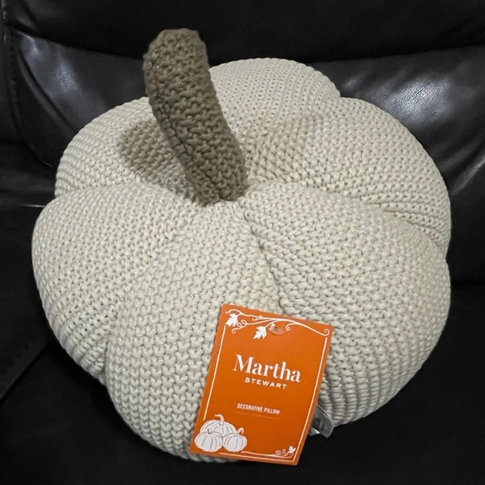Martha Stewart Crochet Shaped Pumpkin Pillow